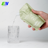 Sachets de recharge verts de 500 ml pour savon liquide, avec bec verseur transparent, pochettes autoportantes pour shampoing de douche, gel cosmétique pour les mains
