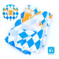 Nappe jetable imperméable en plastique, motif drapeau bavarois, pour fêtes et festivals, utilisation intérieure/extérieure, idéale pour l'Oktoberfest