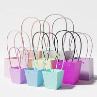 Panier en papier portable pour fleuriste, emballage de bouquet, boîte à fleurs avec poignée pour roses fraîches, vente en gros