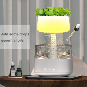 Máy tính để bàn điện 7 màu sắc Đèn Ngủ Cây nhân tạo mưa đám mây Máy tạo độ ẩm không khí 2023 nhà thông minh tinh dầu khuếch tán - Product Image 6