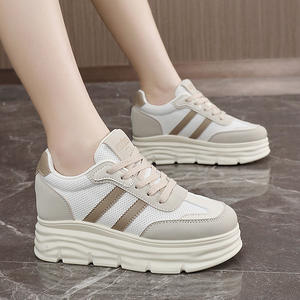 Zapatos de Moda 2026 para Mujer, Mocasines con Suela Gruesa, Zapatos Casuales Antideslizantes, Transpirables, con Cordones, Estilo para Caminar - Product Image 4