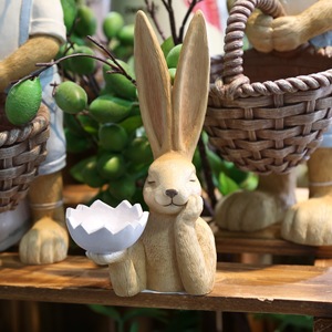 Decoración de conejito de Mesa para el hogar europeo de Pascua, regalo de cumpleaños, decoración de vacaciones, foto, hotel, club, accesorios, conejos de Pascua de resina - Product Image 3