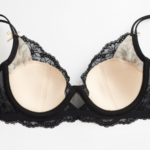 Hot Selling Breathable Floral Lace Bow Women's Intimates <b>Sexy</b> Ultra-thin Hipster Bra and Panty <b>Set</b> - Product Image 5