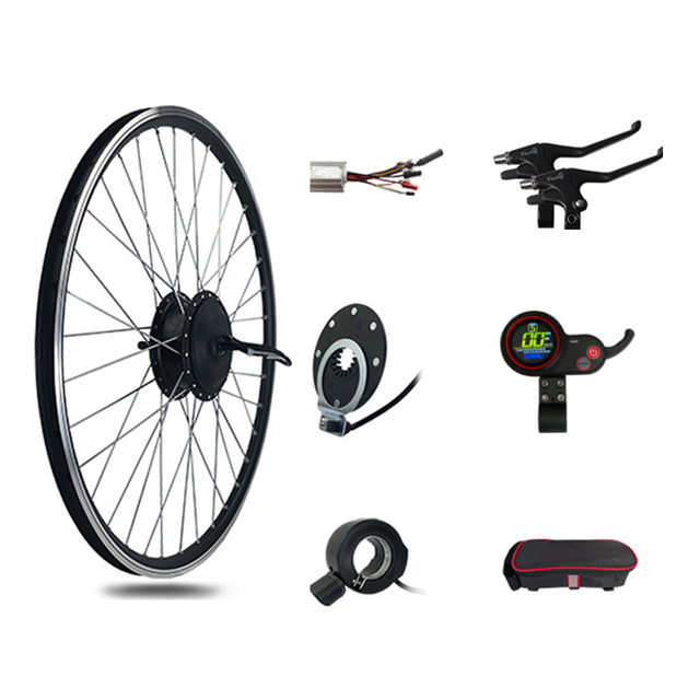 36V 48V 250w 16 20 24 26 27.5 28 29 700cc Inch Front Wheel Ebike Conversion Kit EN06 Display MTB DIY Ebike Conversion Kit