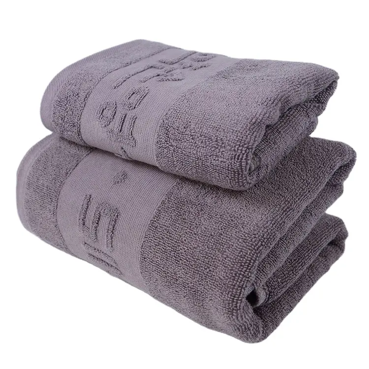 Cotton hotel quality bath towel jacquard designs for export Korean hotel