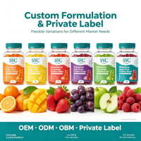 Gummies de L-Tyrosine 1000mg sans sucre, véganes, marque privée OEM, supplément énergétique pour adultes, pour le marché international à grande échelle