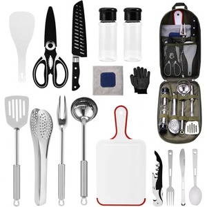 Équipement de cuisine de camping certifié BSCI, ensemble d'ustensiles de cuisson de camping, sac de cuisine portable pour pique-nique, appareils de barbecue pour feu de camp - Product Image 2