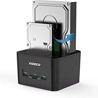 FIDECO dua Drive multifungsi, Hard Disk Hdd 2.5 "3.5" Dual Usb 3.0 stasiun Dok duplikator