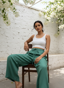 <b>Women</b> Rayon Staple <b>Trousers</b> <b>Lightweight</b> Soft Fabric Breathable Comfortable Casual Pants For <b>Summer</b> Daily Wear And Office Use - Product Image 4
