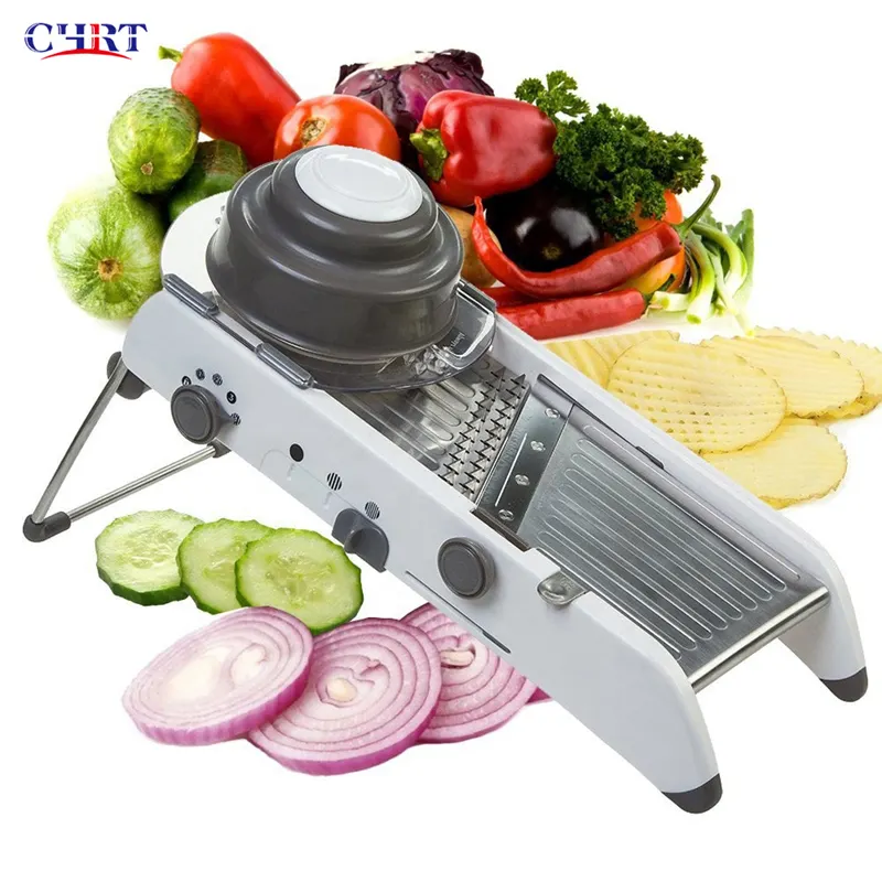 CHRT Mandolin Slicer Stainless Steel V Blade Manual Vegetable Cutter Potato Carrot Grater Onion Slicer Kitchen Tools