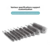 Threaded M6 Stainless Steel Wire Pipe Brush Head for Deep-Hole Cleaning Polishing Rust Removal Sanding (Custom Non-Standard