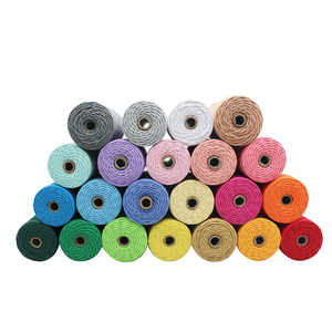 Cordon en coton <span class=keywords><strong>macramé</strong></span> rond de 3 mm de diamètre, de bonne qualité, coloré, bon marché, fabriqué en usine - Product Image 1