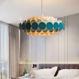 Lámpara Colgante Redonda de Plástico E27 con Pantalla LED, 2700K, Luz Blanca Cálida Suave, para Isla de Cocina, Comedor - Product Image 2
