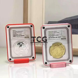 TCG Cadre d'affichage de collection de pièces commémoratives graduées étanche à l'humidité Acrylique Morgan Silver Dollar 1879 cc PCGS Slabbed Case - Product Image 1