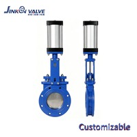 Vanne à opercule pneumatique PN10 DN50-DN600 Corps en acier au carbone WCB, opercule en acier inoxydable SS304 pour applications minières, boues de pulpe et eaux usées