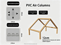Tente de camping gonflable Oxford portable pour l'extérieur, grande tente familiale imperméable pour les aventures en plein air – Offre spéciale