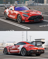 Kit carrosserie FRP semi-carbone style BS pour Mercedes Benz AMG GT GTS 2015-2018, pare-chocs avant et arrière, spoilers, kit carrosserie large
