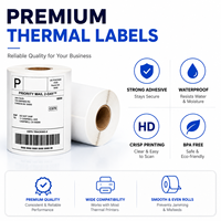Label Perekat Tahan Air, Tahan Minyak, Anti Gores, dan Tahan Panas Bentuk Persegi Panjang 4x6 untuk Label Alamat Pengiriman