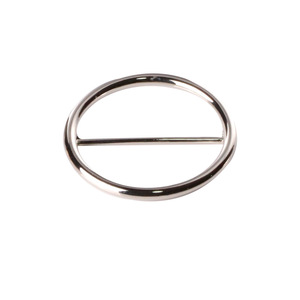 Round Metal D Ring Buckle Alloy Nickel Free Mirror Electroplating For Bags Three Stage Buckle - Product Image 1