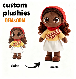 Poupée en peluche personnalisée avec hijab, rembourrage en coton PP, personnage musulman en peluche douce, jouet en peluche de dessin animé pour enfants, cadeau d'anniversaire - Product Image 4
