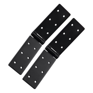 Charnière de portail robuste en acier inoxydable réglable noire pour porte de grange, abri de jardin extérieur en bois - Product Image 2