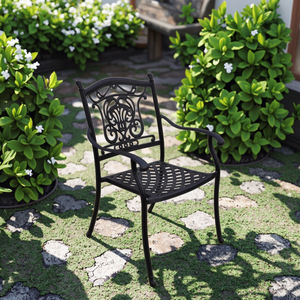 <span class=keywords><strong>Fauteuil</strong></span> en aluminium moulé léger et robuste, facile à déplacer pour toutes les occasions en extérieur, assise confortable, vente flash - Product Image 3