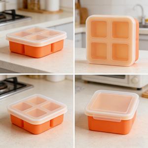 Contenedor de Silicona Personalizable para Alimentos de Bebé, Bandeja Multifuncional para Almacenamiento de Frutas y Leche Materna en el Congelador - Product Image 4