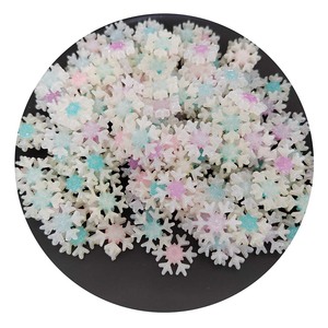 100 Pezzi <span class=keywords><strong>di</strong></span> Fiocchi <span class=keywords><strong>di</strong></span> <span class=keywords><strong>Neve</strong></span> Natalizi in Resina a Fondo Piatto, Colori Misti, Miniature Decorative per Scrapbooking e Fai-da-Te - Product Image 3