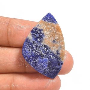 Yashee Sodalite Druzy <b>Raw</b> <b>Crystal</b> 34X22X6 Mm Blue Irregular Shape For Jewelry Making - Product Image 3