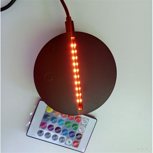 Illusion Lamp regali di natale giocattoli telecomando Crack Base romantico USB Touch 7 colori cambia 3D LED Lamp <span class=keywords><strong>Night</strong></span> Light - Product Image 6