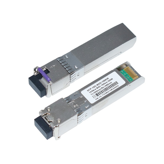 Manufacturer Compatible SFP+ BIDI 1490/1550nm 100km LC simplex 10G Bidirectional Fiber Optic Transceiver