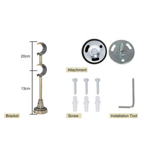 2023 מוצר חדש קלאסי מוט וילון כפול extended, מוטות וילון כפול, סט מוט וילון מתכת פליז עתיק - Product Image 6