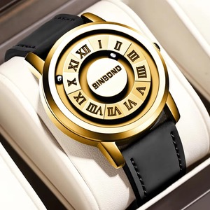 Montre à quartz pour homme, tendance et imperméable, avec bracelet en cuir magnétique, nouvelle mode Drioshipping, Reloj Hombre - Product Image 5