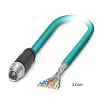 Cable de datos blindado con código A/D RJ45 de 4 y 8 pines, estándar industrial EN50155 EN50121 M12 Gigabit Ethernet CAT6A, cables de control