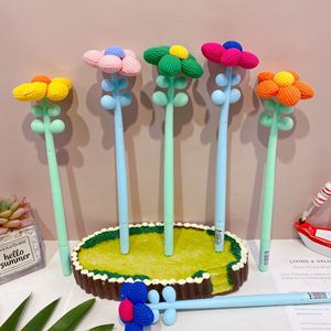Nouveau style <span class=keywords><strong>stylo</strong></span> gel en silicone créatif motif floral 0,5 mm pour écriture, mignon, coloré, pour signature, stylos neutres à secouer, vente en gros - Product Image 3