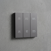Panneau d'interrupteurs mural intelligent en plastique maillé 6 gangs IP16 220V 10A 800W avec contrôle tactile et vocal pour système domotique