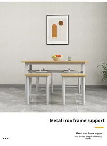 Ensemble de table et de chaises de cantine commerciale avec un design moderne pour 4, 6 ou 8 personnes, pour utilisation dans les restaurants - Product Image 3