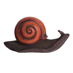 Resina para decoração de caracol, bonito estátua de jardim escultura para área interna e externa decoração