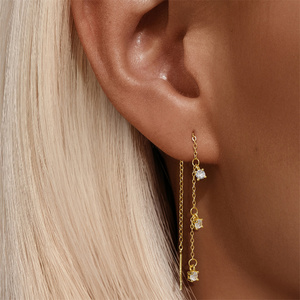 Nuevo Collar de Plata de Ley S925 con Diseño de Cadena en Capas y Borlas con Microdiamantes, Joyería Femenina de Alta Gama - Product Image 5