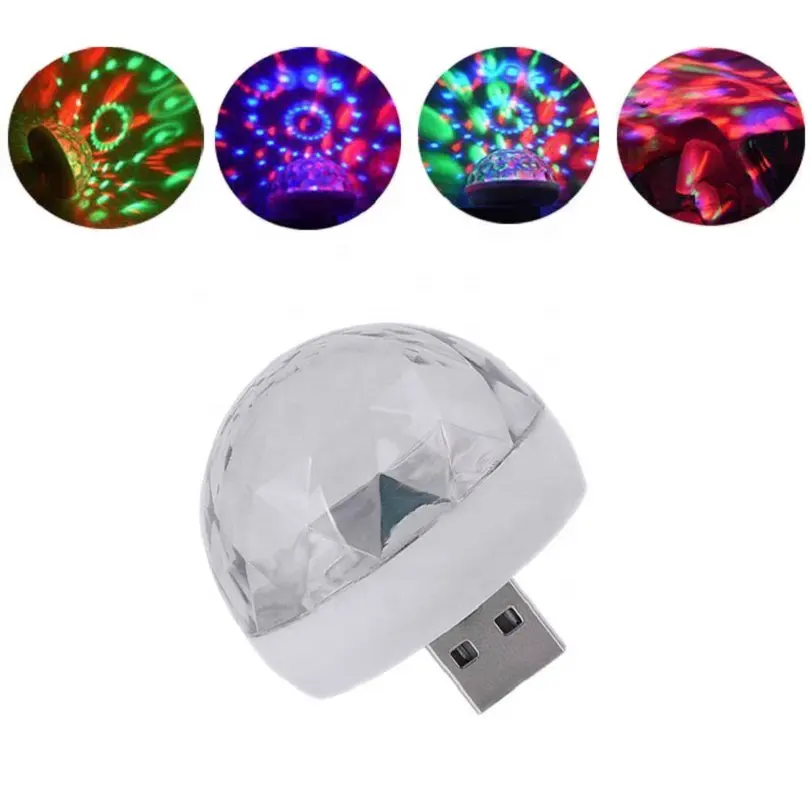 Cheap DJ lights Sound Control USB Party Decoration Light Crystal Magic Ball LED Stage Light