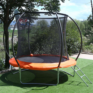 Trampoline rond de <span class=keywords><strong>lit</strong></span> de saut de forme physique d'enfants de jardin extérieur <span class=keywords><strong>avec</strong></span> le filet de sécurité de <span class=keywords><strong>but</strong></span> de basket-ball - Product Image 3