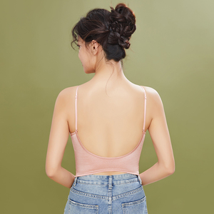 Soutien-gorge tube sexy respirant en soie glacée, sans couture, avec bonnets intégrés, pour femmes, en satin, grande taille - Product Image 5