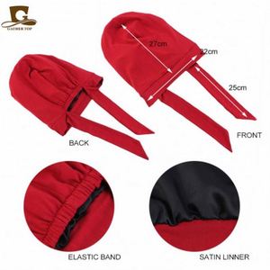 Vente en gros usine : Turban pré-noué en coton doux avec doublure en satin, couleur unie, unisexe, pour le soin des cheveux - Product Image 2