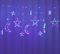 Guirlande lumineuse LED pour fenêtre, décoration de Noël, Ramadan, Hajj, Eid Al-Adha, lumières féériques