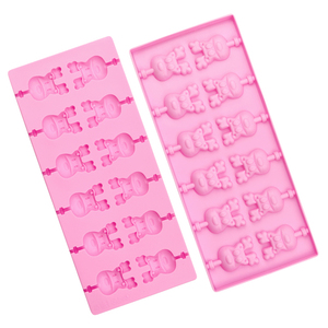 297 12 Lỗ Giáng Sinh Hươu Hình Dạng Xem Hình Ảnh Lớn hơn Tùy Chỉnh Lollipop Khuôn Kẹo Cứng Gummy Khuôn Tay Làm Sô Cô La Silicone Nhựa - Product Image 5