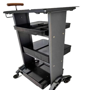 New High-end Aluminum Alloy Hair Salon <b>Trolley</b> Hair Salon Dedicated Hair Salon <b>Tool</b> Cabinet Storage Rack - Product Image 4