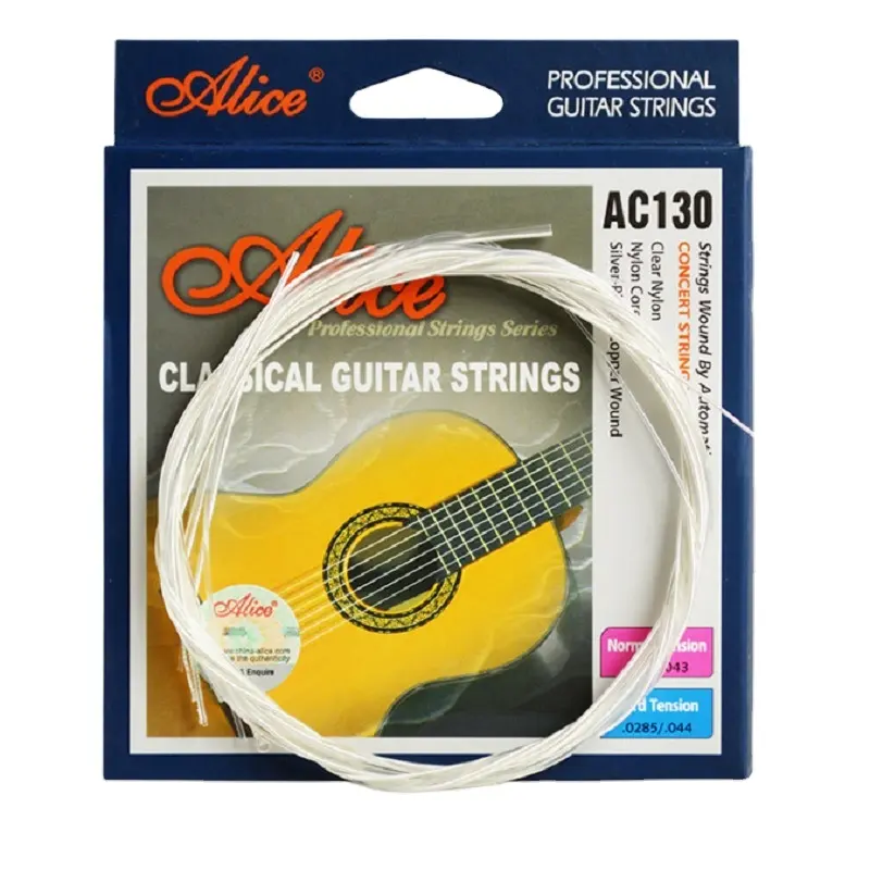 Alice AC130 HOT Verkauf Nylon kern klassische Gitarren saiten versilberte Kupfer legierung Wicklung klassische Gitarren saiten