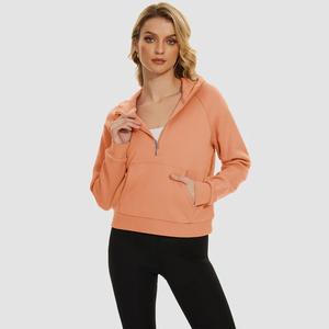 Sudadera de deporte de gran tamaño con estampado de logotipo y precio de fábrica de alta calidad, sudaderas lisas con capucha para mujer - Product Image 2