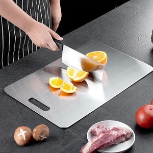 Stainless Steel Cutting Board Rectangle 1mm Thick Dishwasher Safe For Kitchen Use - Product Image 1