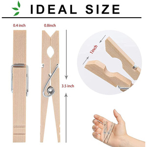 All'ingrosso in legno clip per <span class=keywords><strong>foto</strong></span> in legno naturale mollette piolo per la decorazione della casa - Product Image 2